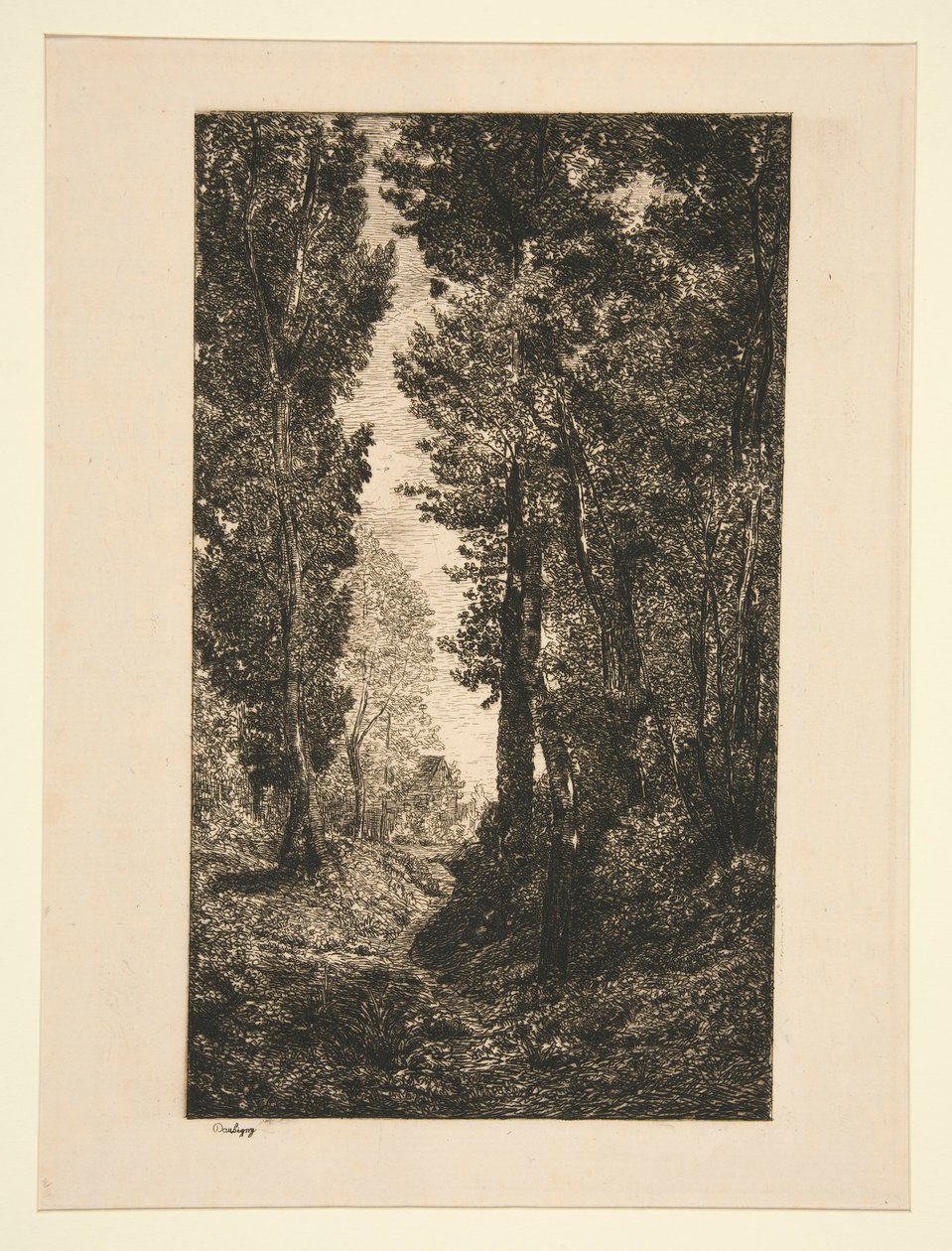 Estrada ascendente em Auvers de Karl Daubigny