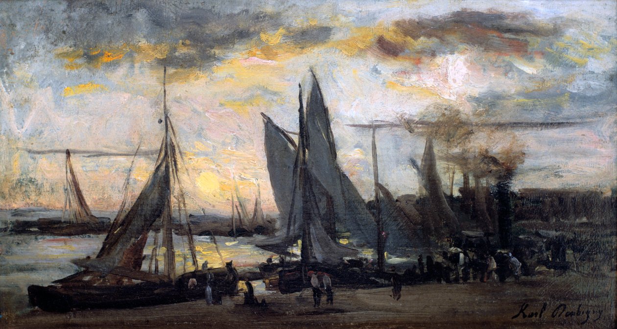 "O Regresso dos Pescadores", finais do século XIX.   de Karl Daubigny