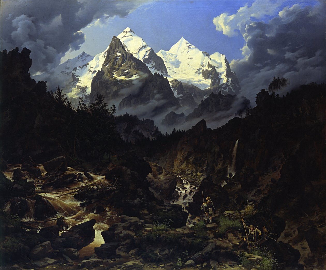 The Wetterhorn, 1830. de Karl Eduard Biermann