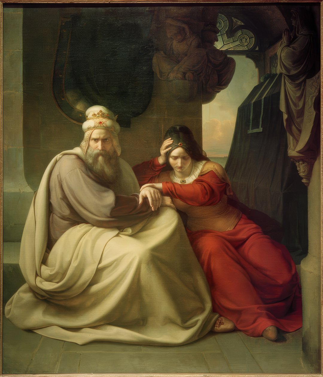 Kflessing, o casal real de luto de Carl Friedrich Lessing