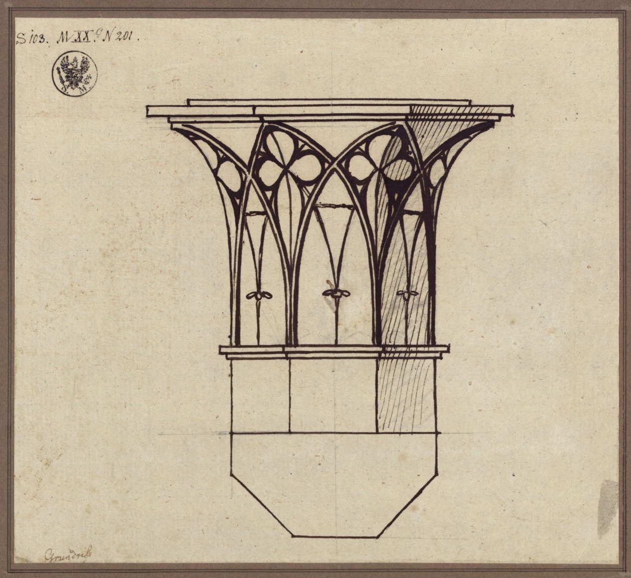 Capitel de coluna octogonal de Karl Friedrich Schinkel