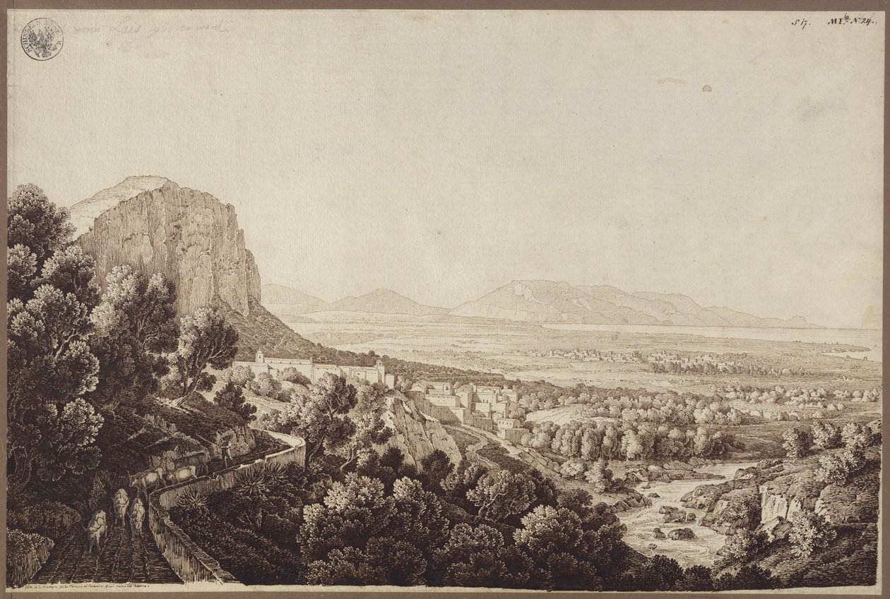 «Vista do vale de Partinico na Sicília» de Karl Friedrich Schinkel