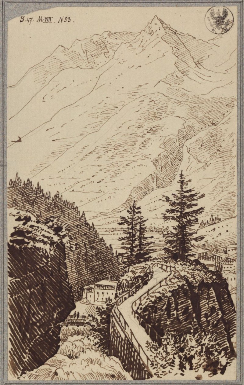 Vista no vale de Gastein de Karl Friedrich Schinkel