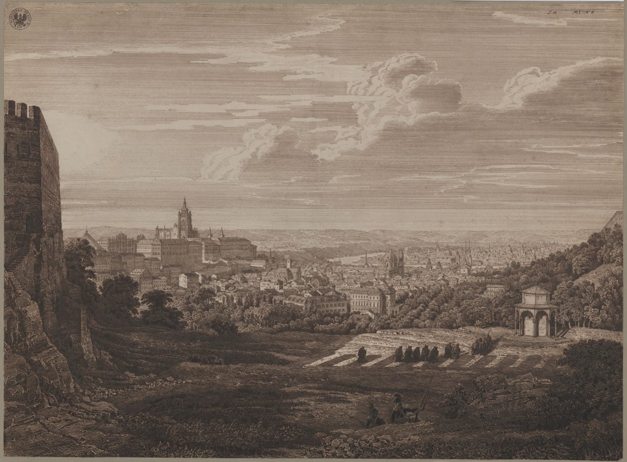 Vista de Praga a partir do Monte de São Lourenço de Karl Friedrich Schinkel