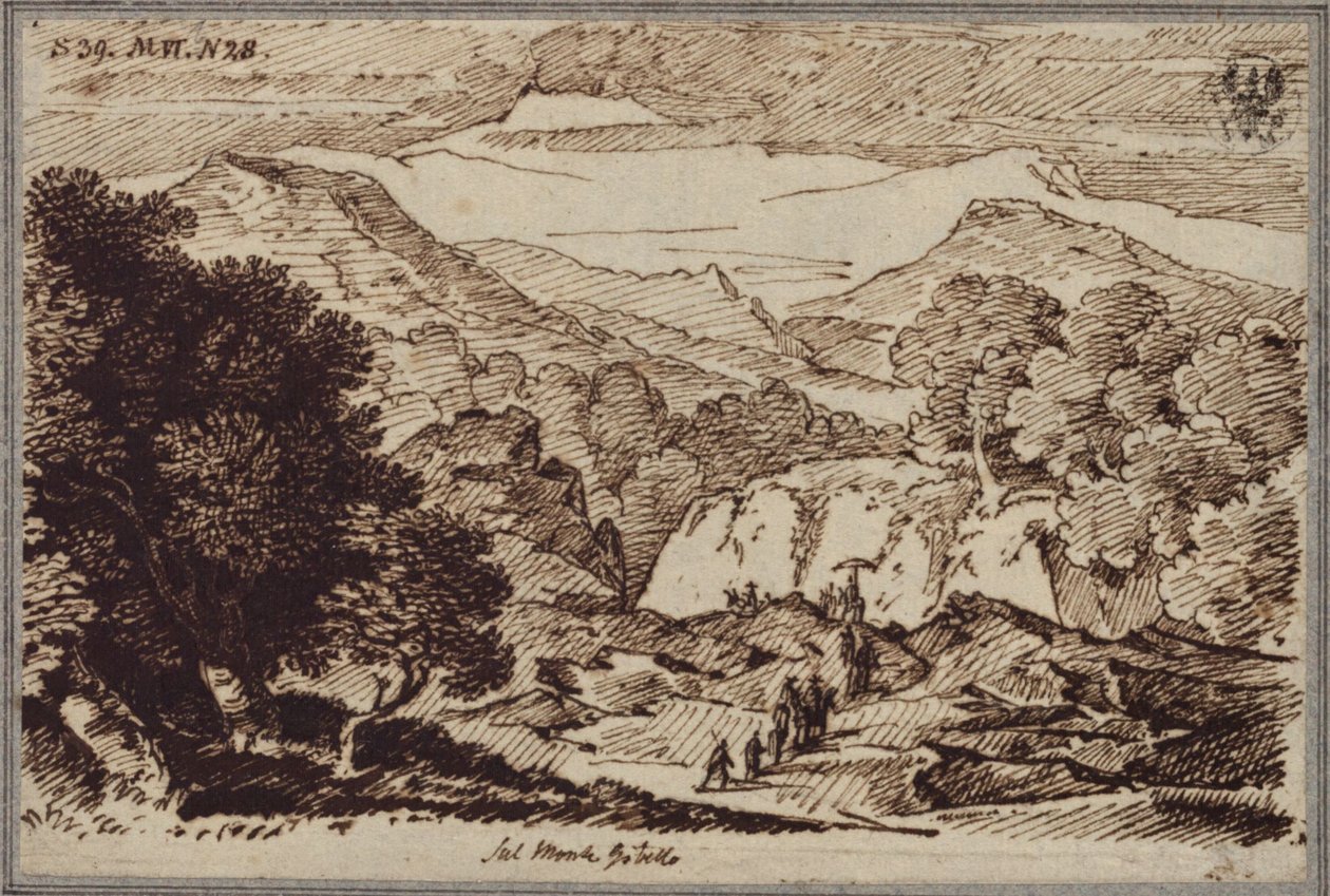 No Monte Gibello, perto do Etna de Karl Friedrich Schinkel