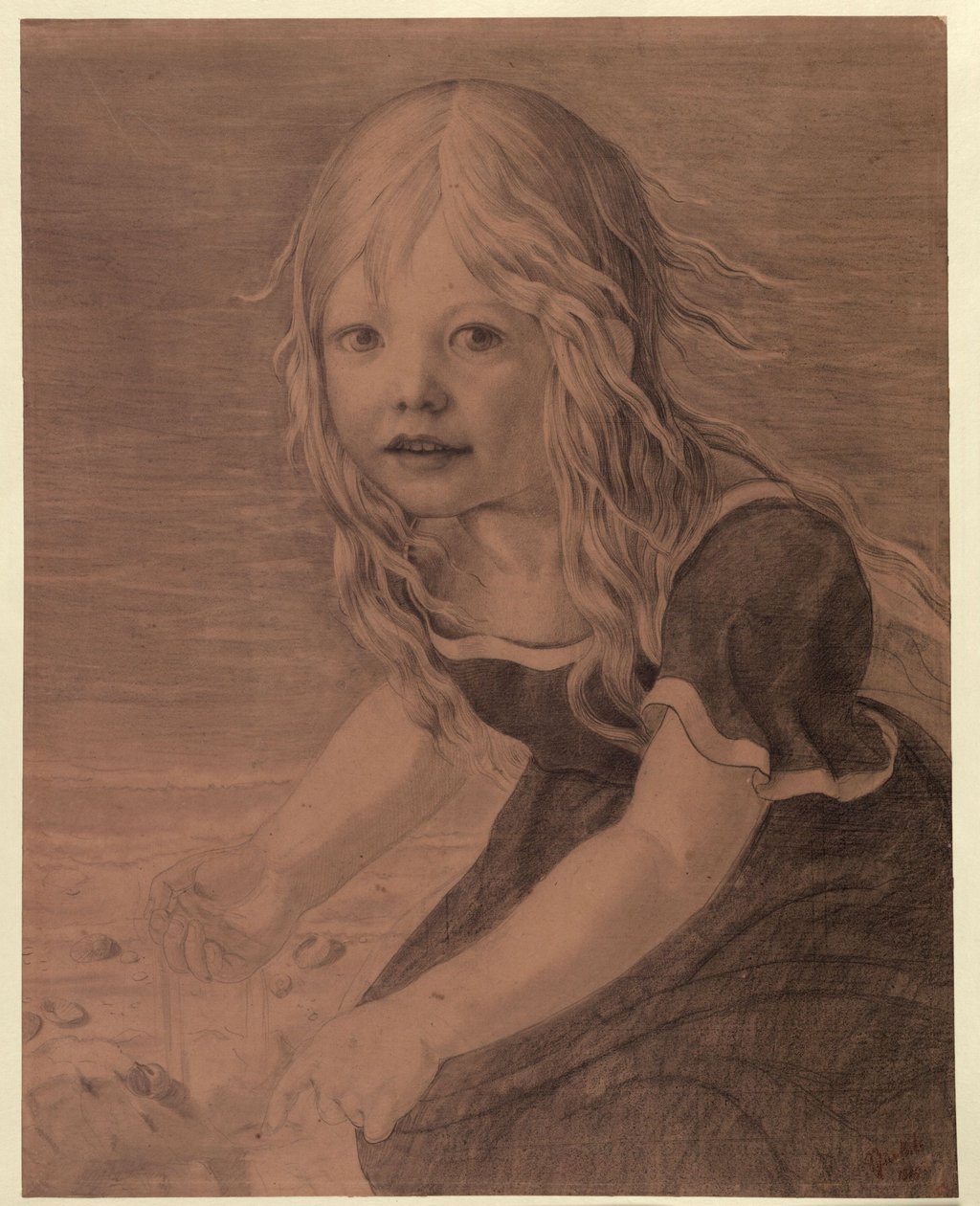 Retrato da filha Marie de Karl Friedrich Schinkel
