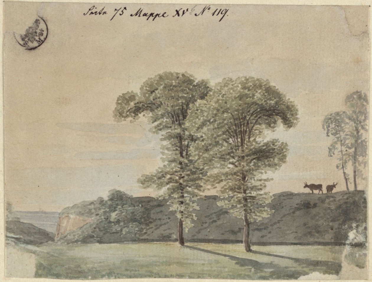 Estudo sobre árvores de Karl Friedrich Schinkel
