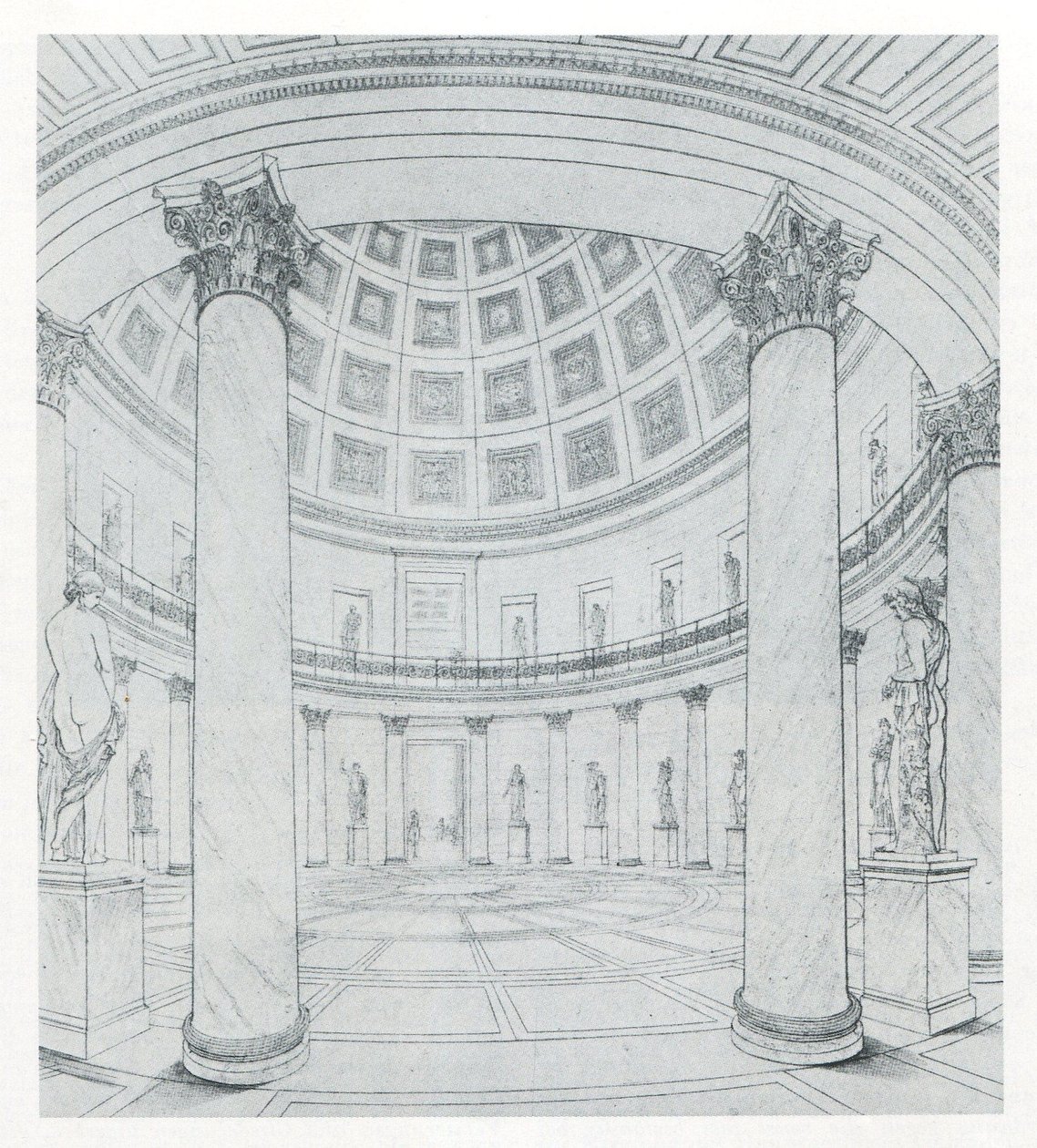 Berlim. Altes Museum, junto ao Lustgarten. Vista da rotunda de Karl Friedrich Schinkel
