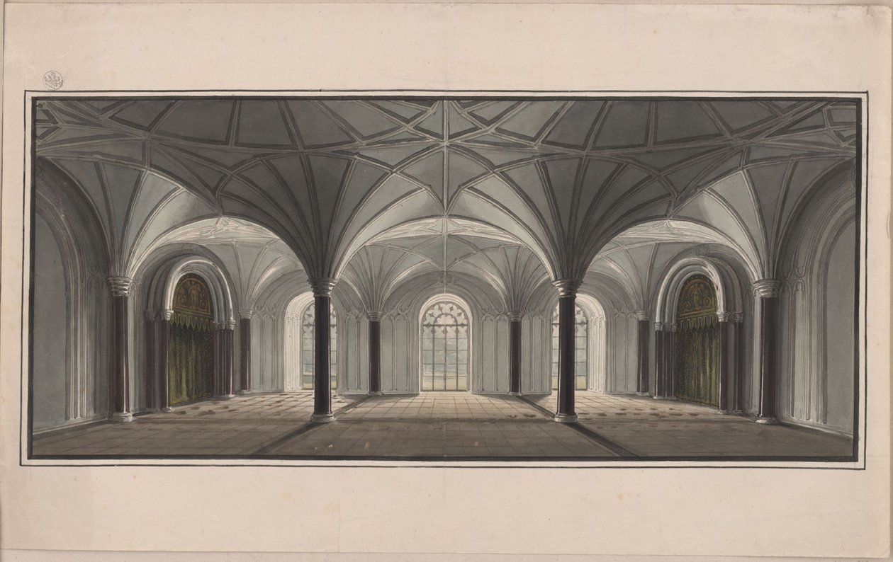 Berlim, Wilhelmstraße. Palácio Radziwill (Radziwiłł). Projeto da Sala do Jardim de Karl Friedrich Schinkel