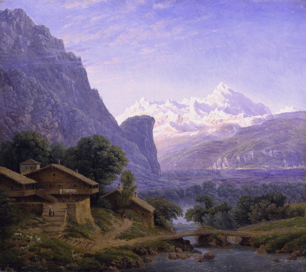 Vista do Monte Branco de Karl Friedrich Schinkel
