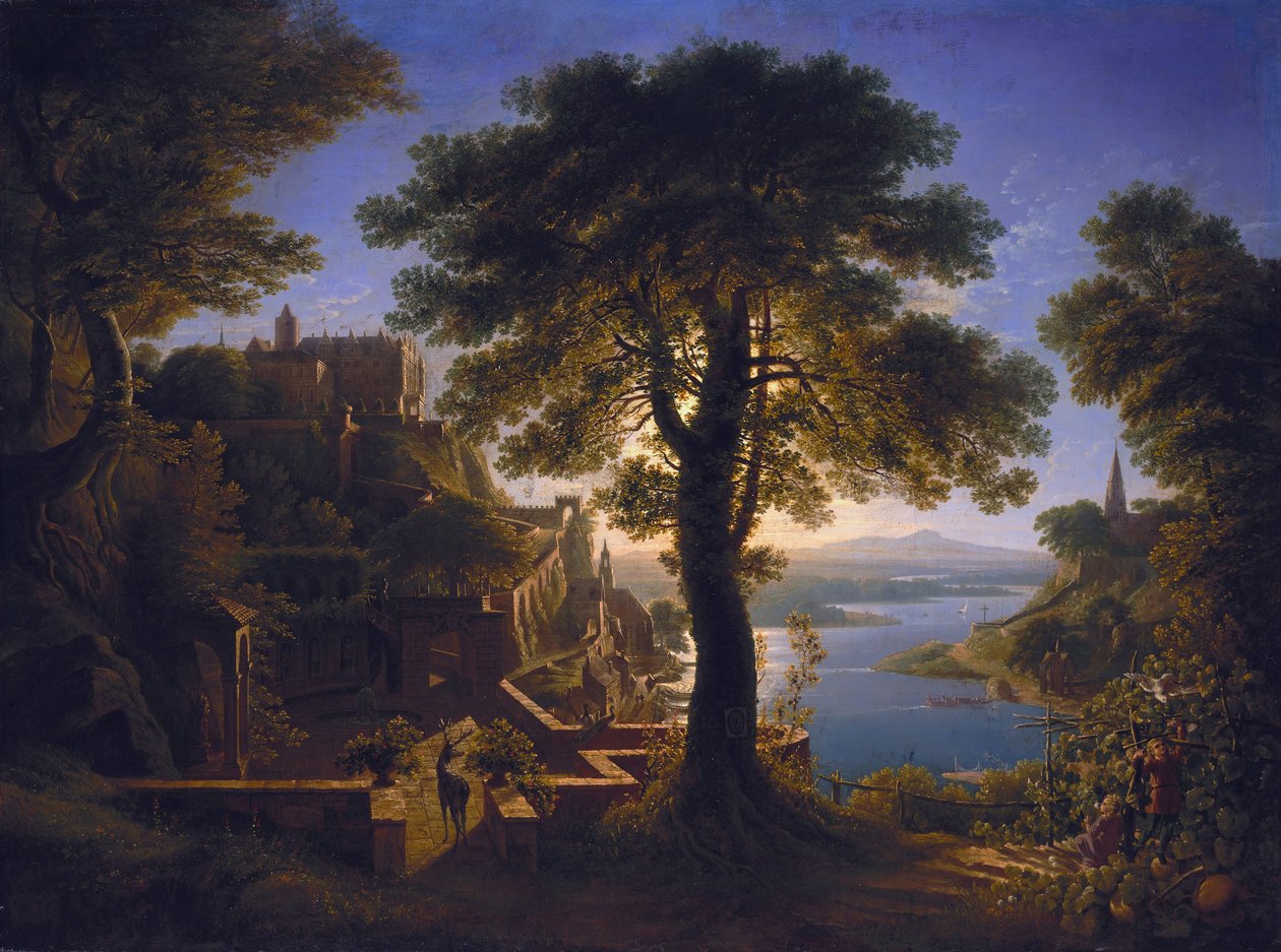 Castelo junto ao rio de Karl Friedrich Schinkel