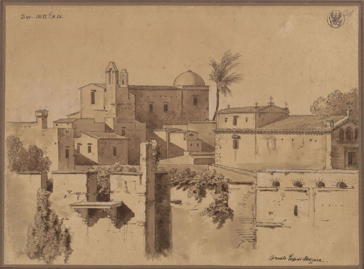 «Convento presso di Mazara» - mosteiro ou igreja em Marsala, na Sicília de Karl Friedrich Schinkel