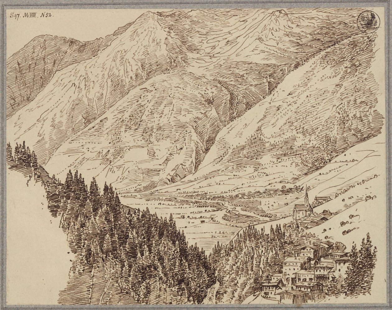 O vale de Gastein com Wildbad de Karl Friedrich Schinkel