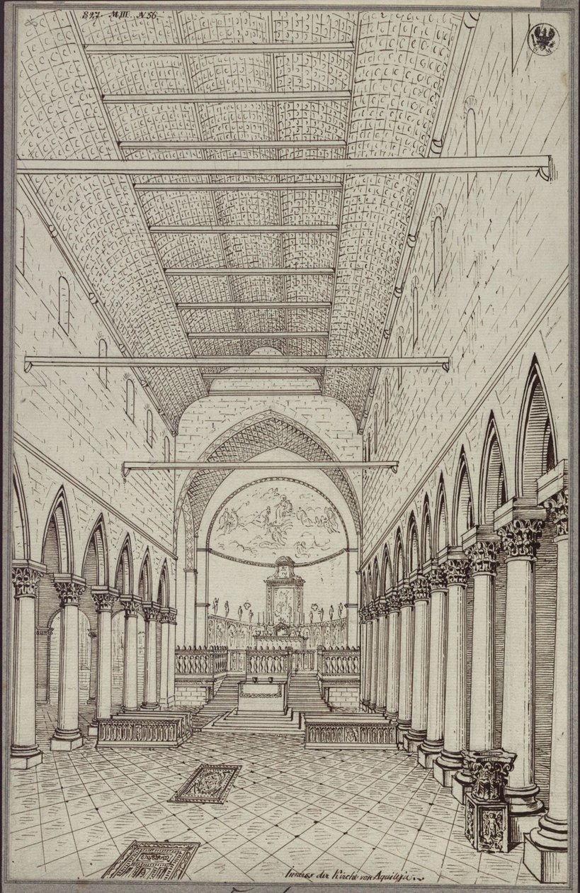 O interior da catedral de Aquileia de Karl Friedrich Schinkel