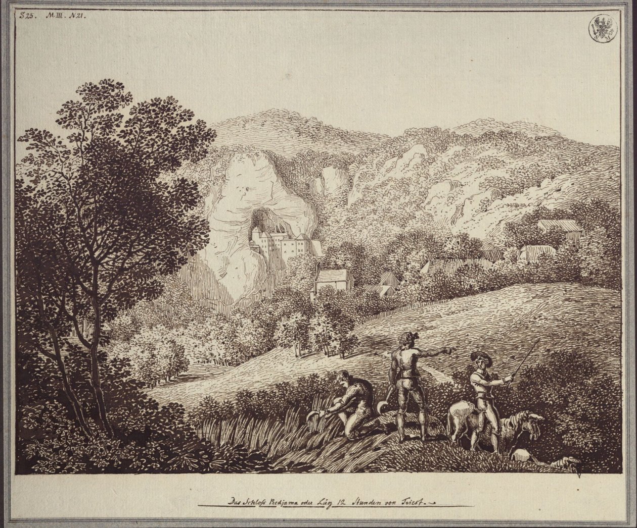 «O castelo de Lueg ou Predjama, a 12 horas de Trieste» de Karl Friedrich Schinkel