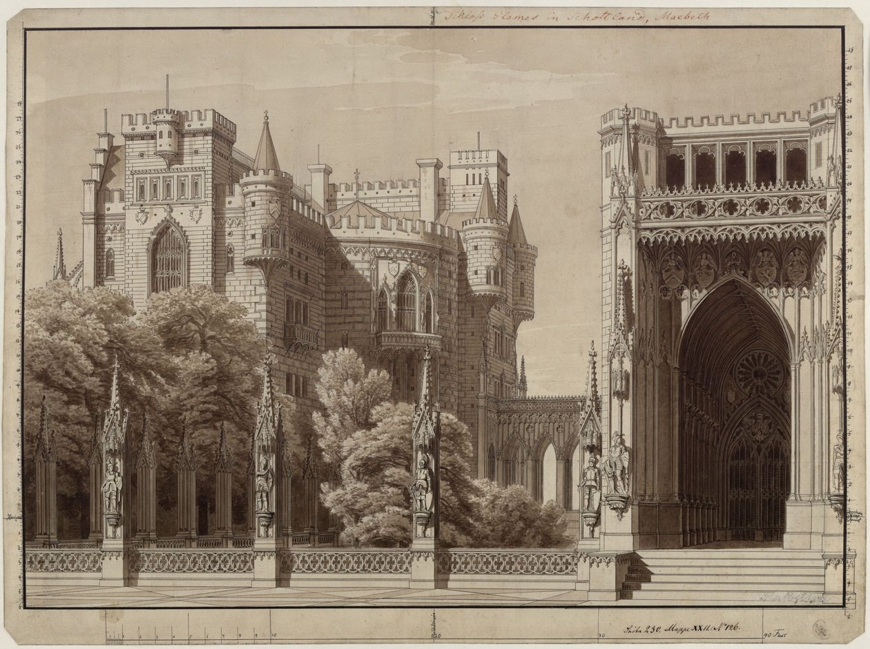 Decoração para uso geral. Castelo de Karl Friedrich Schinkel