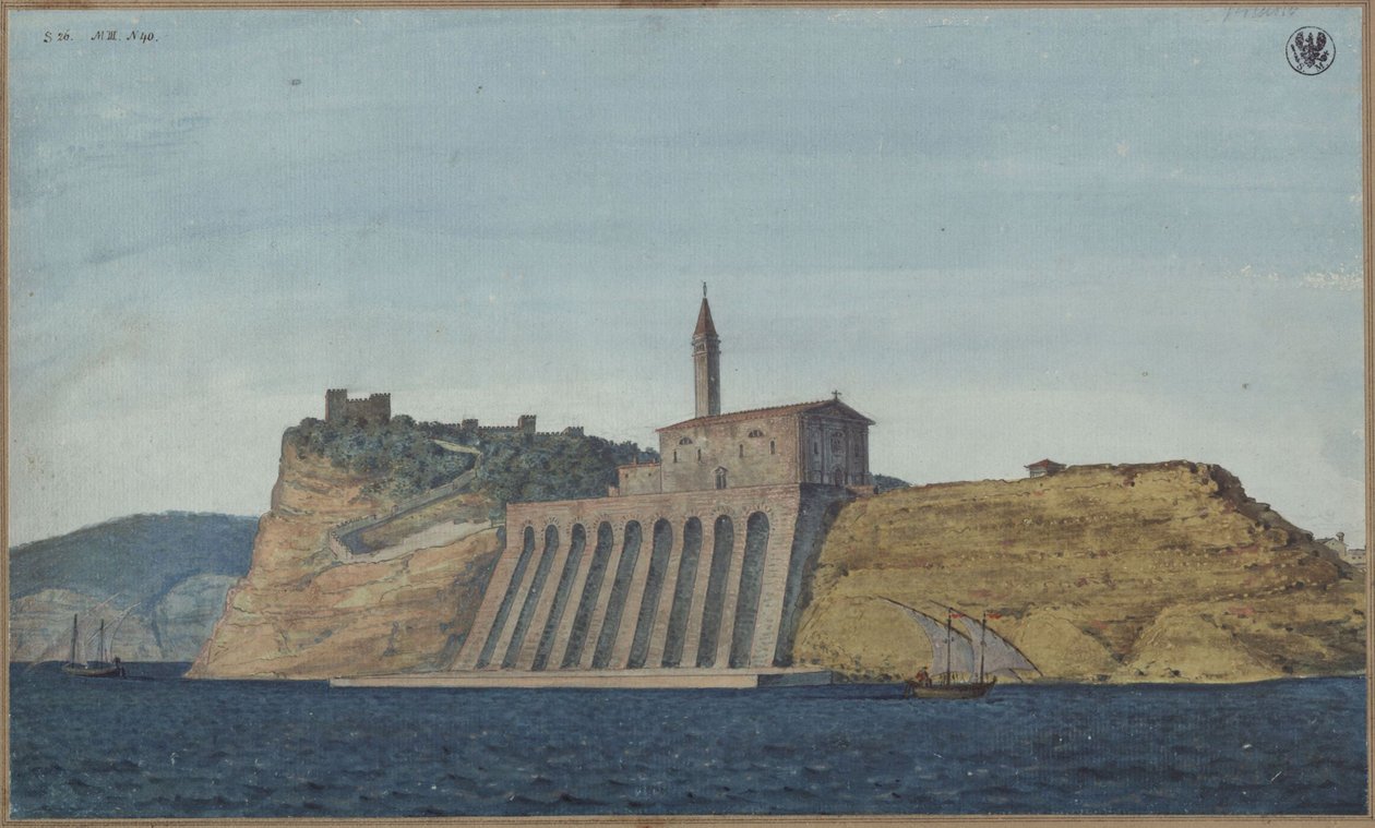 A catedral de Piran, na Ístria de Karl Friedrich Schinkel