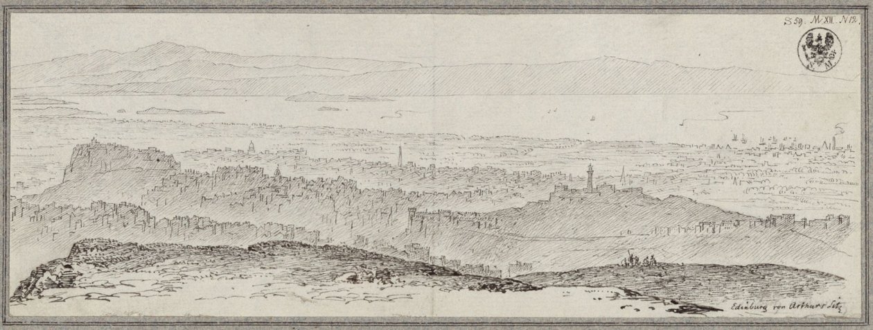 Vista panorâmica de Edimburgo de Karl Friedrich Schinkel