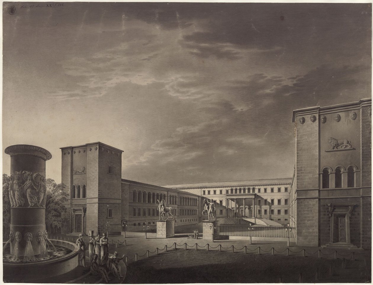 Köstritz. Castelo. Vista do lado do pátio de Karl Friedrich Schinkel