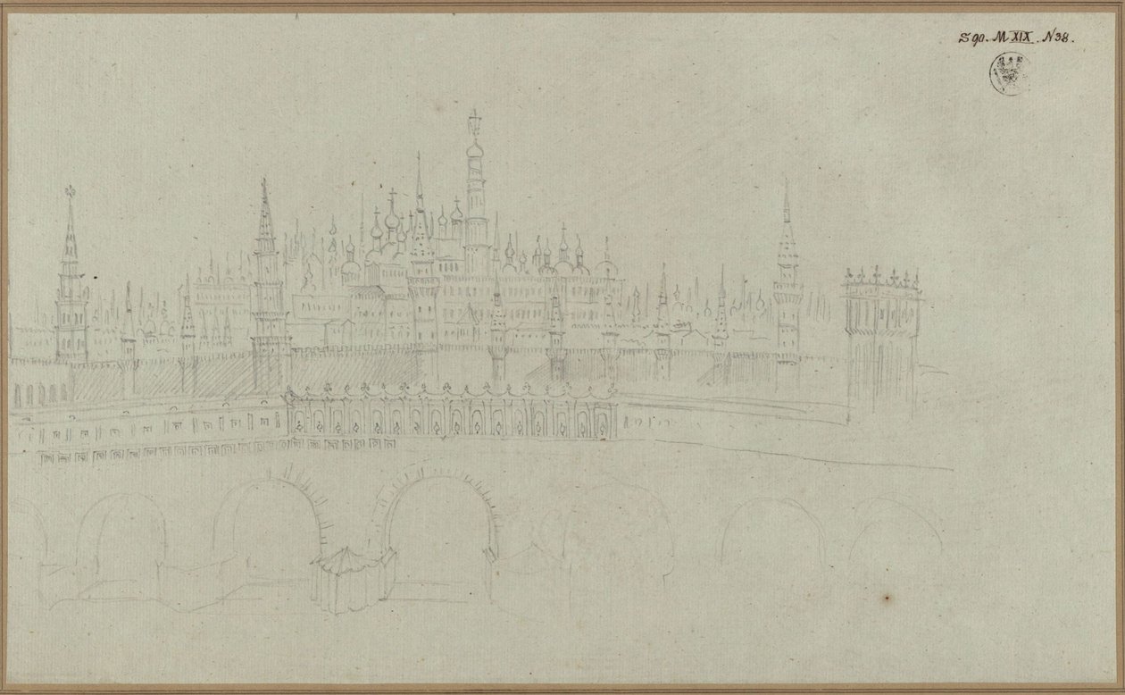 Moscovo. Vista do Kremlin de Karl Friedrich Schinkel
