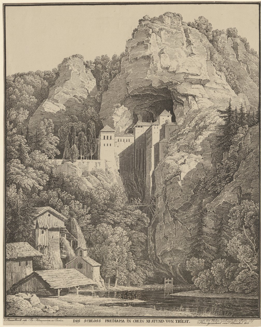 Castelo de Prediama de Karl Friedrich Schinkel