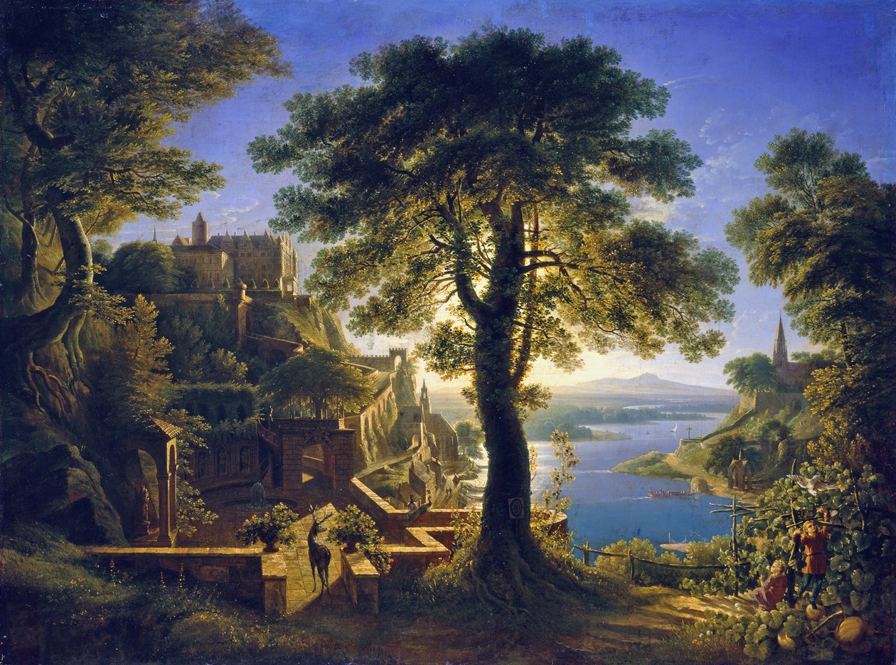 Castelo junto ao rio de Karl Friedrich Schinkel