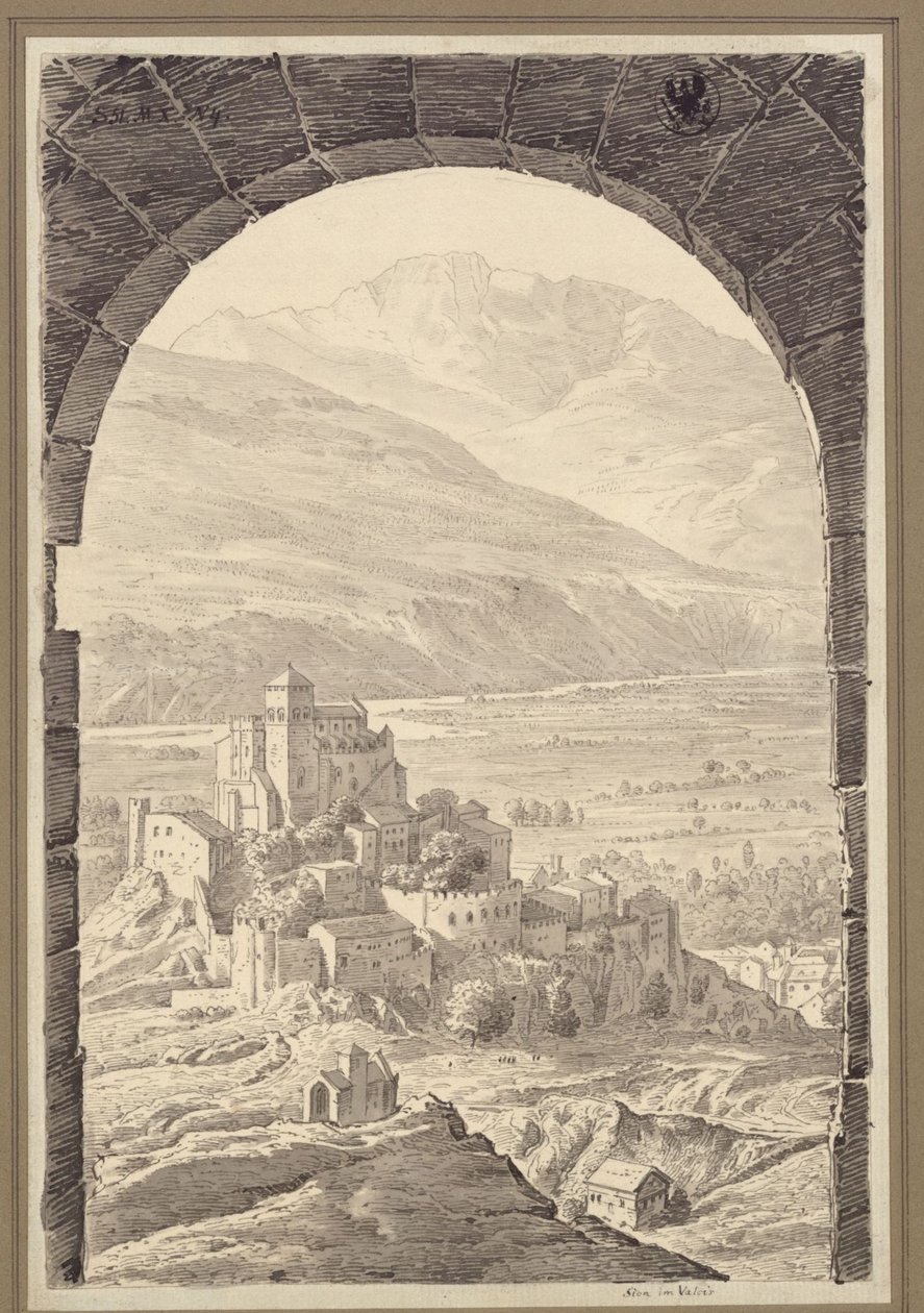 Sion, no cantão suíço do Valais de Karl Friedrich Schinkel