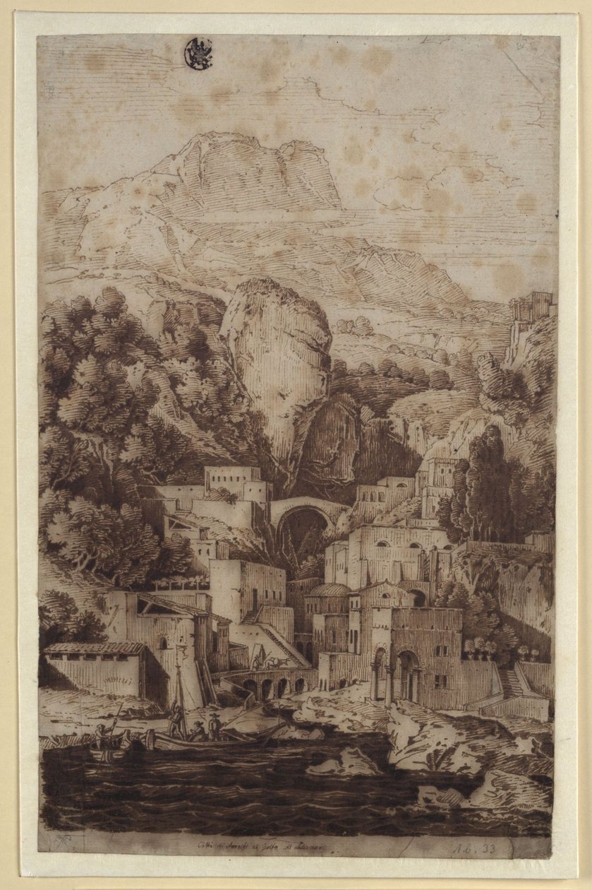 «Cidade de Amalfi no Golfo de Salerno» de Karl Friedrich Schinkel