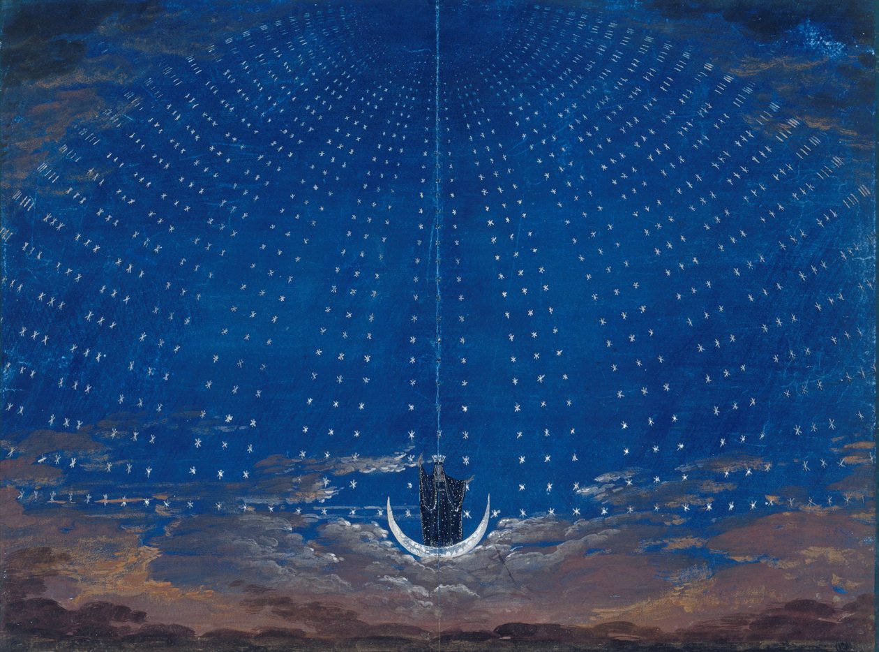 Cenário para A Flauta Mágica de Mozart de Karl Friedrich Schinkel