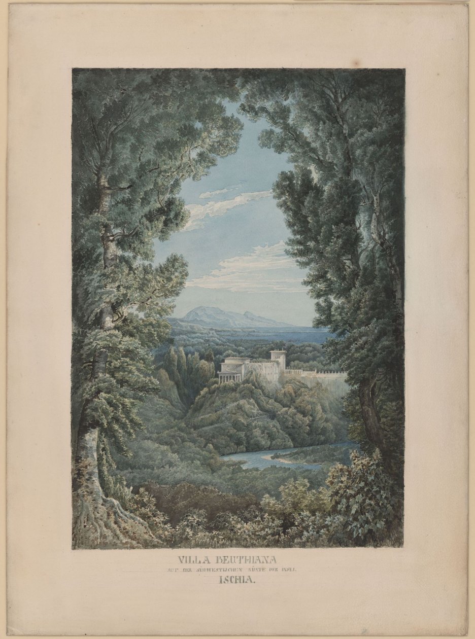 Villa Beuthiana em Ischia (futura villa de Peter Christian Wilhelm Beuth em Ischia) de Karl Friedrich Schinkel