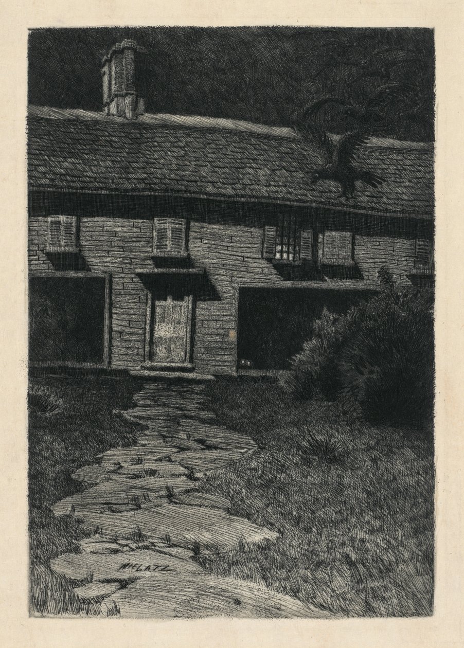 A casa da bruxa em Salem de Karl Friedrich Wilhelm Mielatz