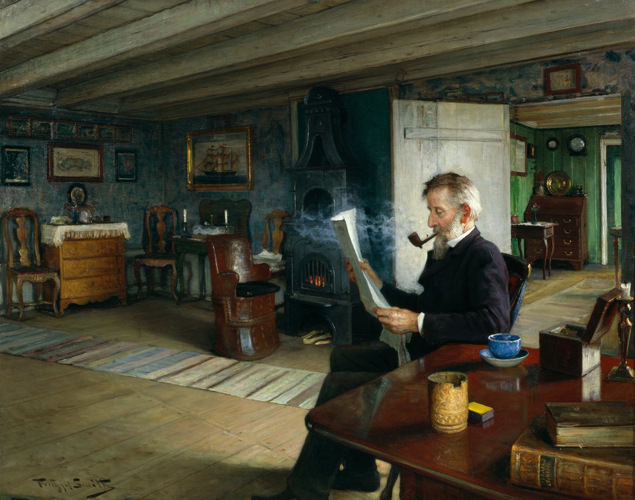 A sala de estar dos capitães de Karl Frithjof Smith