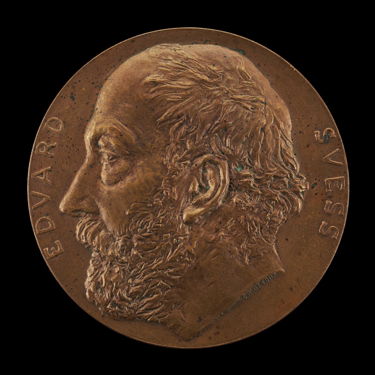 Eduard Suess, 1831-1914, geólogo [obverso], 1897. de Karl Gindra