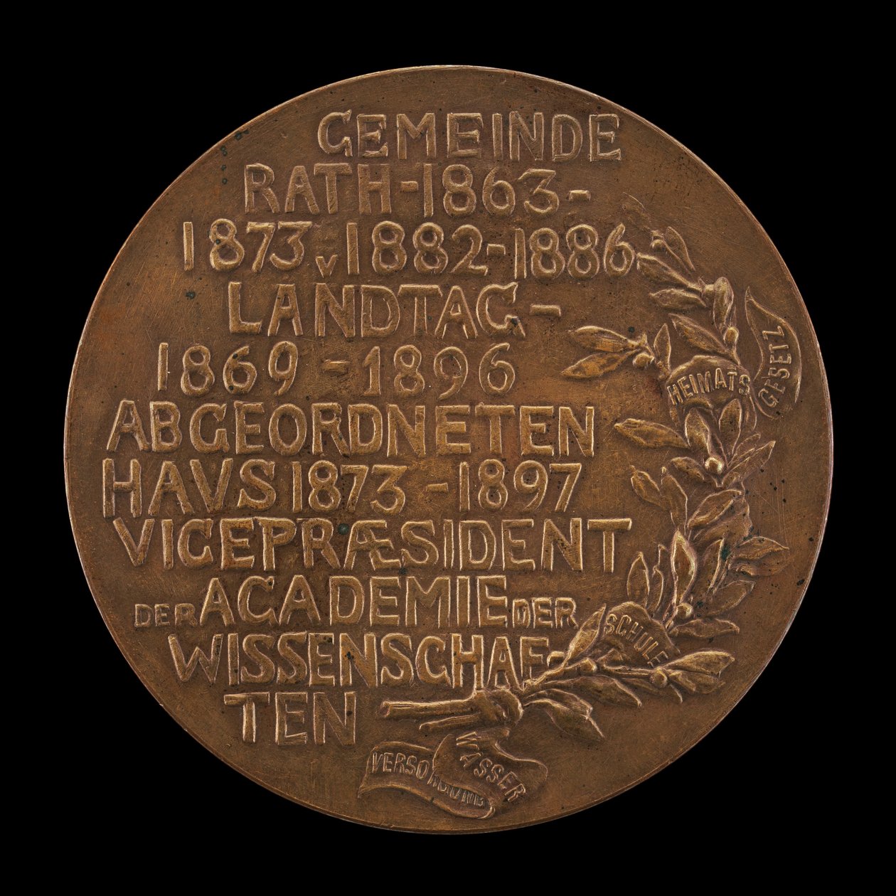 Inscrição [reverso], 1897. de Karl Gindra