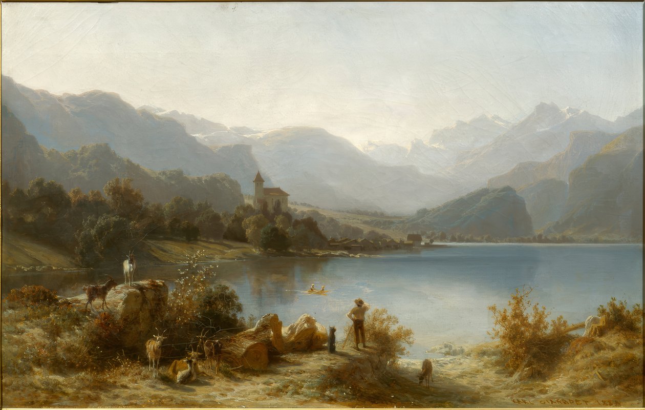 Brienz e o Lago Brienz de Karl Girardet