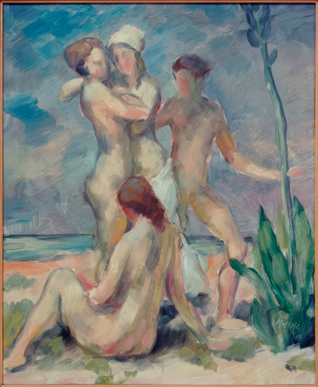 Na praia sul de Karl Hofer