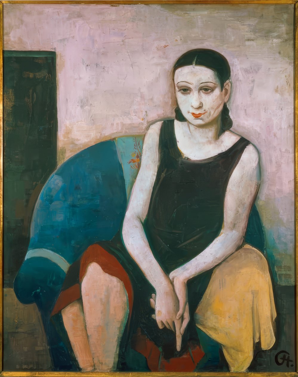 Retrato feminino Mme Bailhache de Karl Hofer