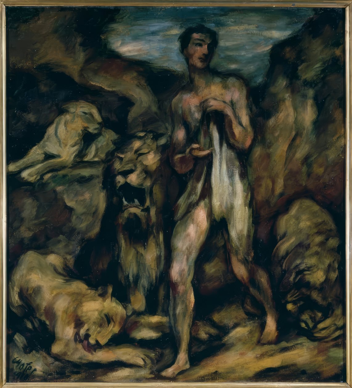 Daniel na cova dos leões de Karl Hofer