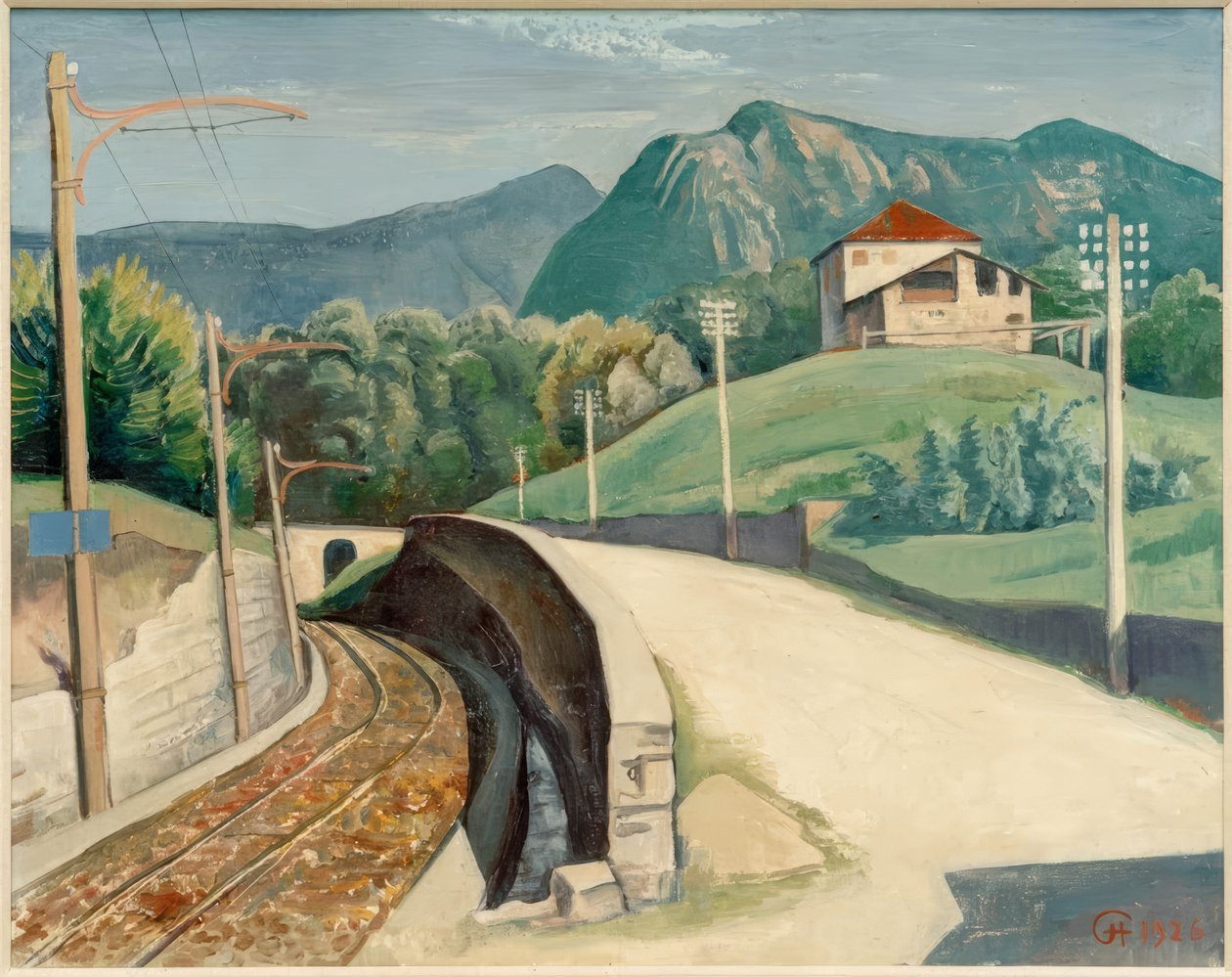 Paisagem perto de Cappella, nos Grisões de Karl Hofer