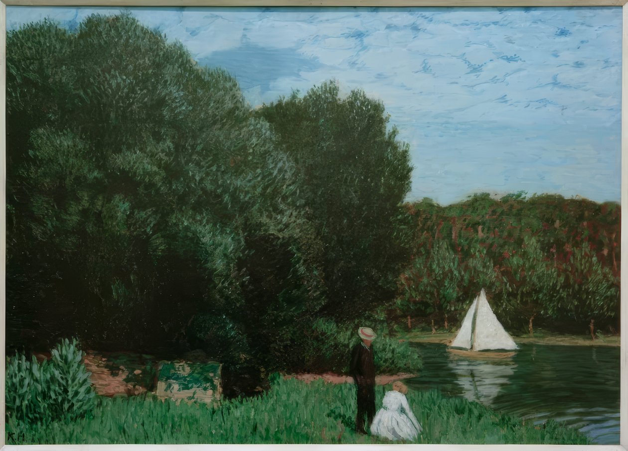 Paisagem com veleiro de Karl Hofer