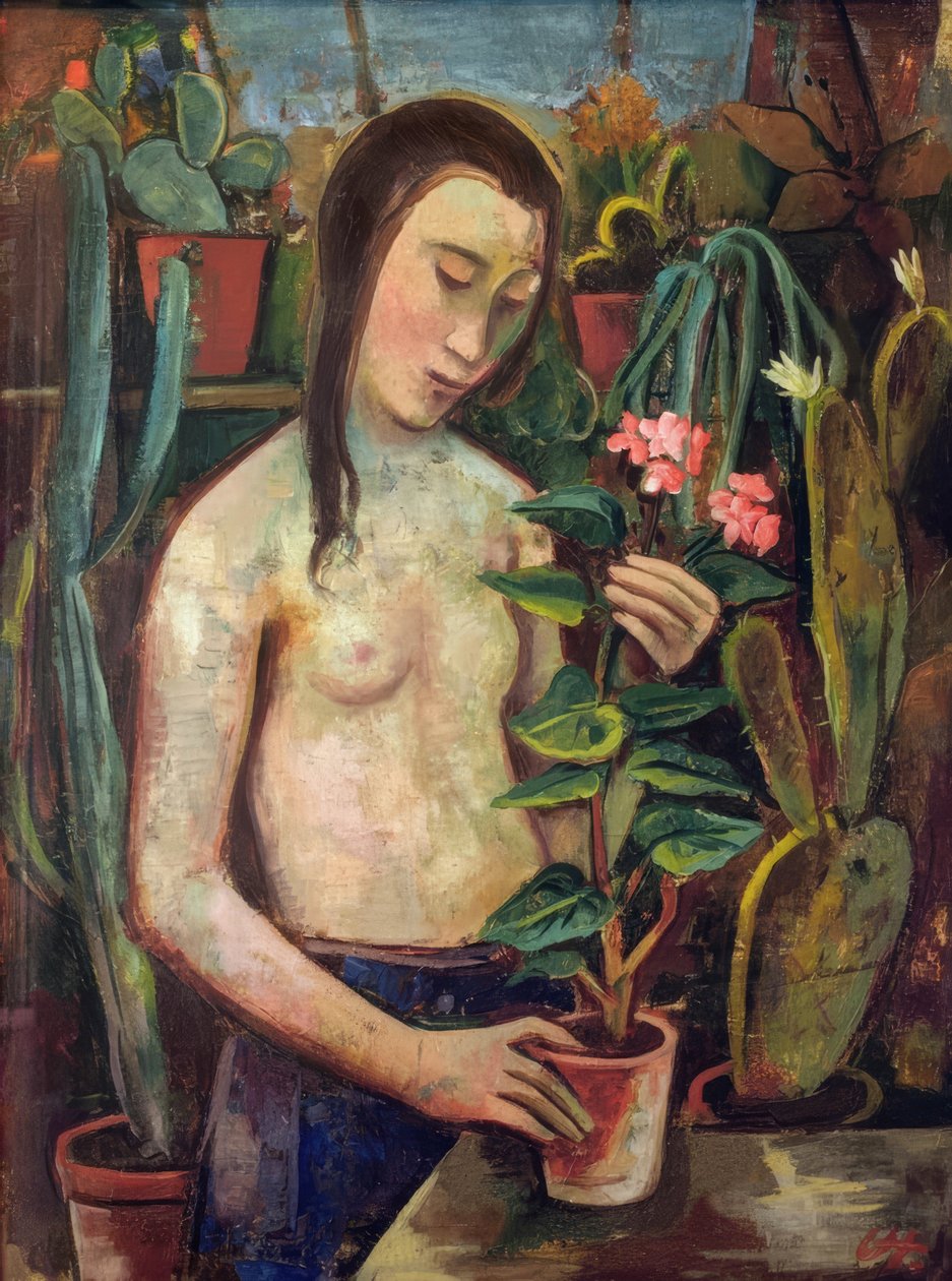 Menina com cacto de Karl Hofer