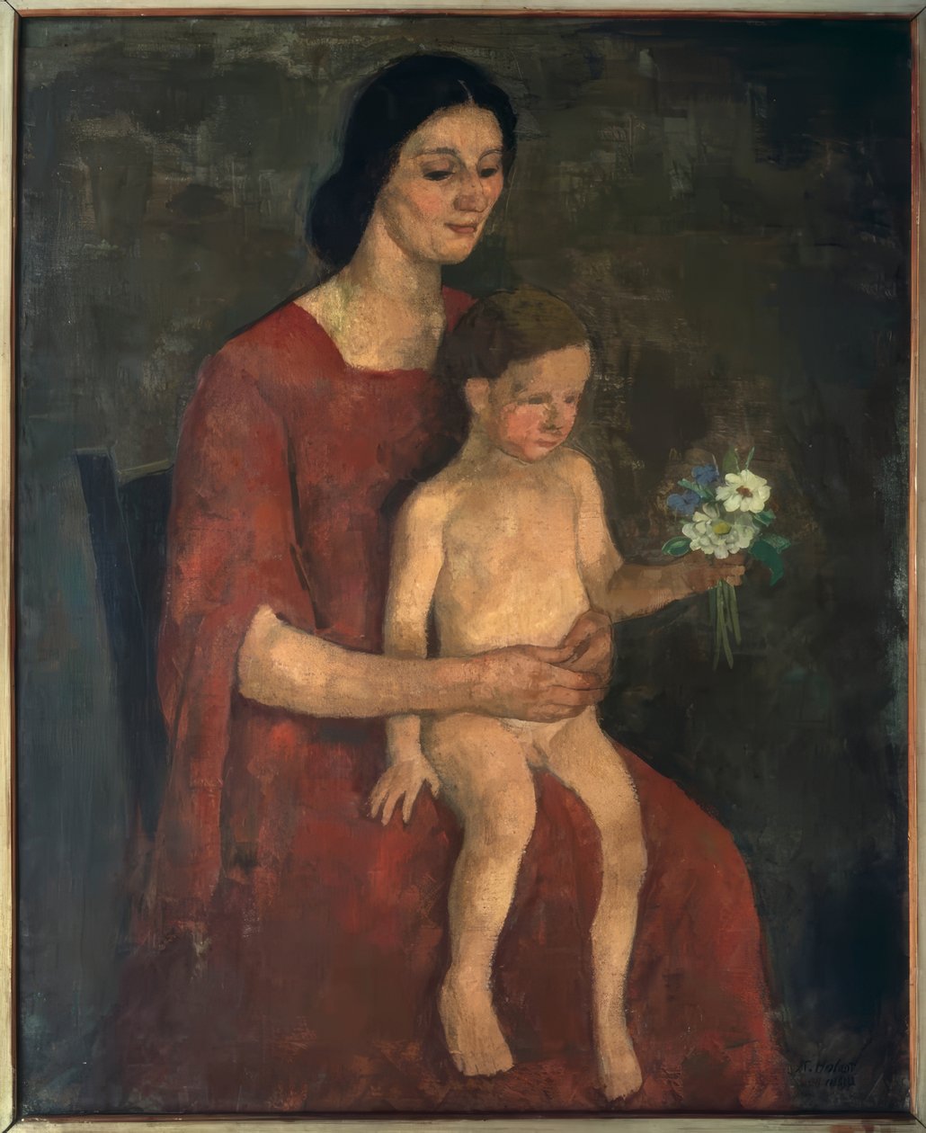 Thilde Hofer com Carlino de Karl Hofer