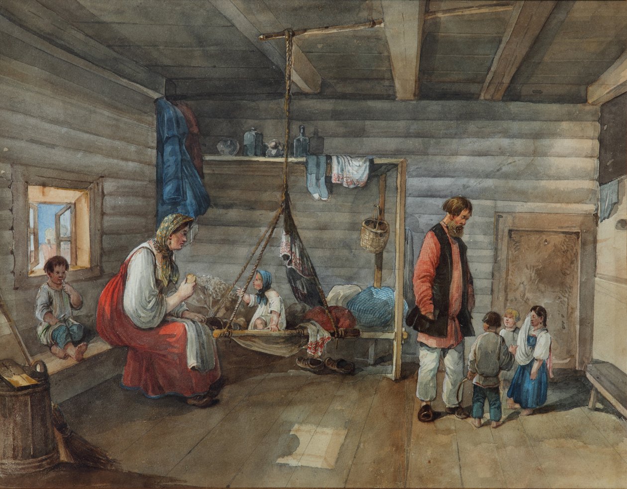 Em uma casa de vila, 1841 de Karl Ivanovich Kolmann
