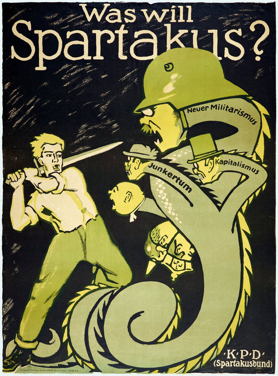 Revolução Alemã 1918-1919 Liga dos Espartacos (Spartakusbund) de Karl Jakob Hirsch