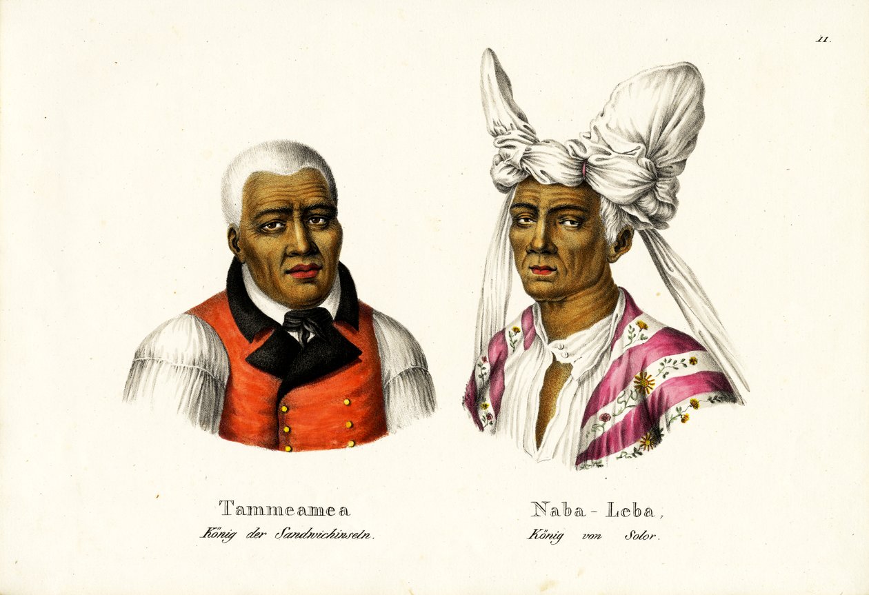 Tammeamea 1St. - Rei do Havaí, 1824 de Karl Joseph Brodtmann