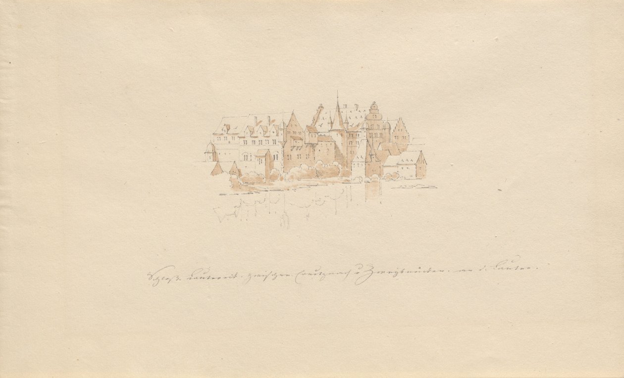 Castelo Lauter entre Creutznach e Zweibrücken e d. aumentar o volume de Karl Julius Von Leypold