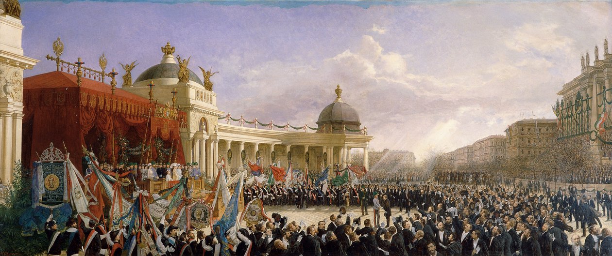Homenagem dos cantores austríacos ao casal imperial em 27 de abril de 1879 de Karl Karger