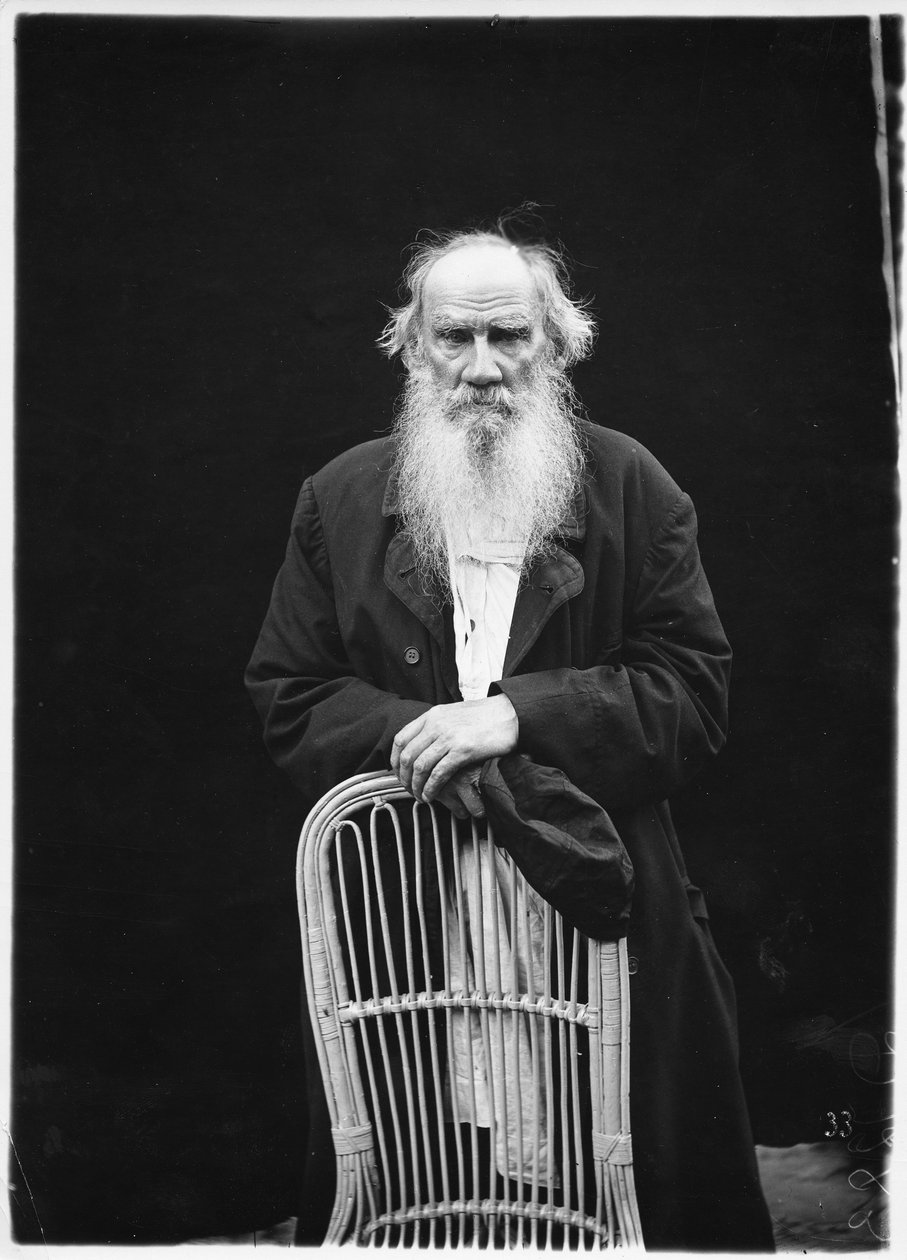 Leo Tolstoi, c.1908 (foto a p/b) de Karl Karlovich Bulla
