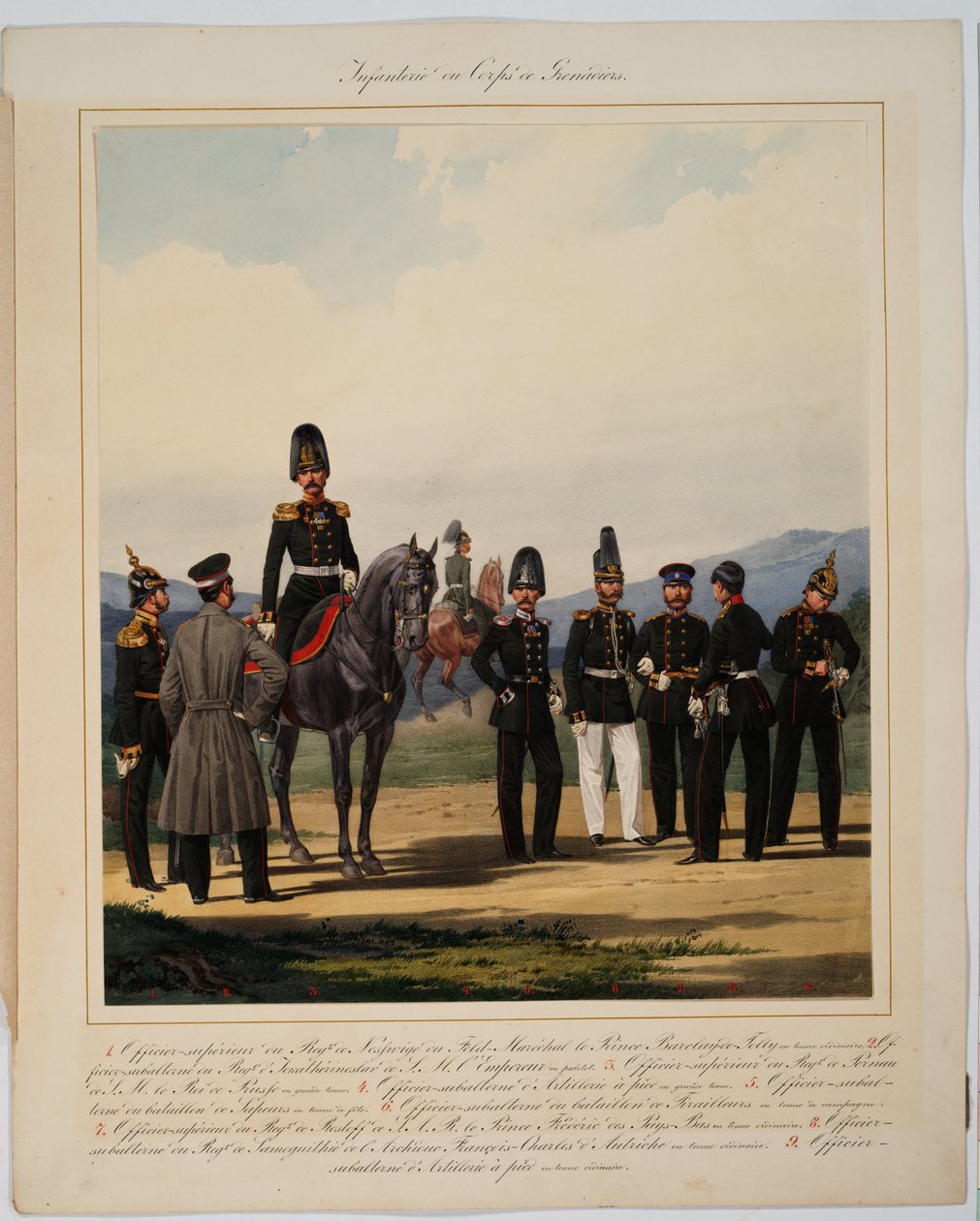 Infantaria do corpo de granadeiros russos, 1867 de Karl Karlovich Piratsky