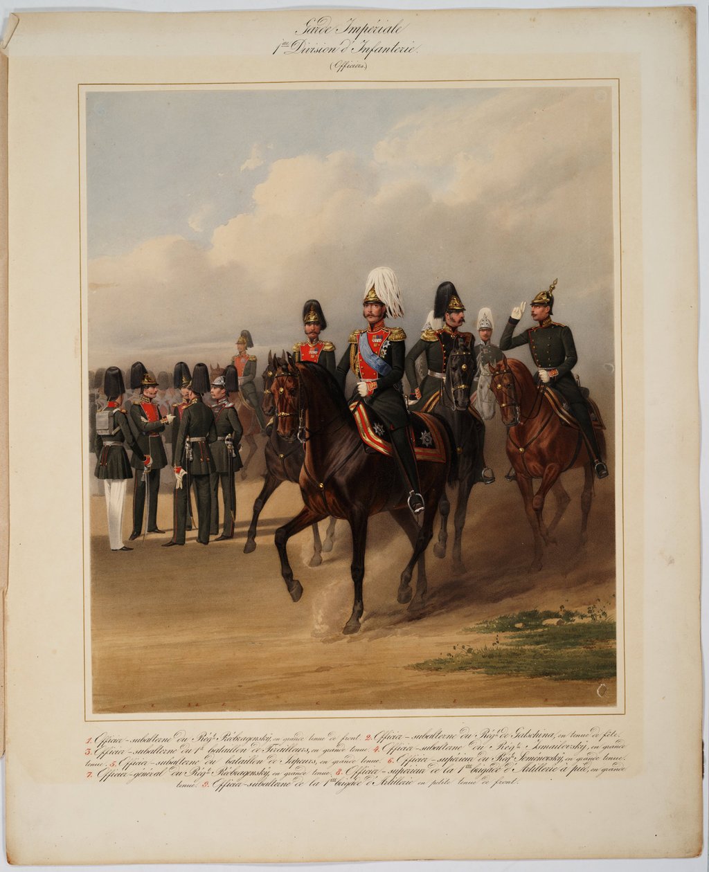 Officiers de la garde imperiale et 1ere division d